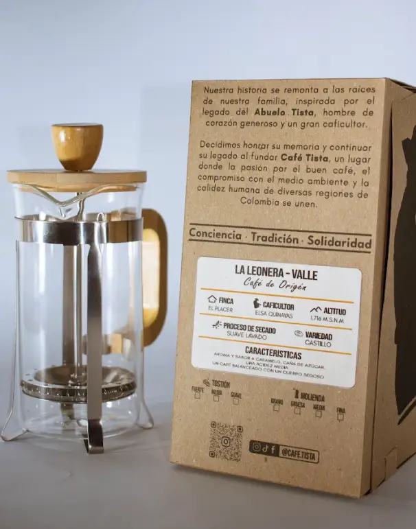 CAFÉ 325G HONEY + PRENSA FRANCESA 600ML